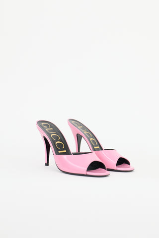 Gucci Patent Scarlet Mule