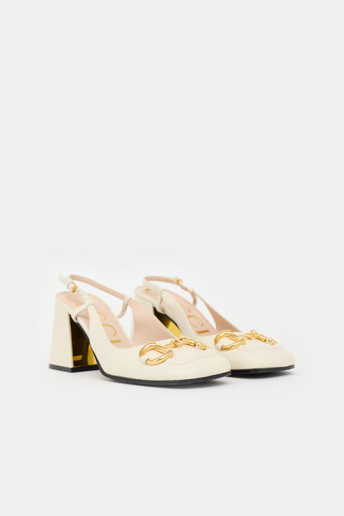 Gucci Leather Slingback Heel