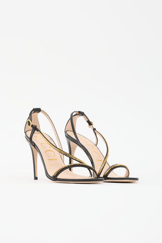 Gucci Leather Sylvie Chain Sandal