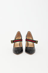 Gucci Leather Sylvie Mary Jane Pump
