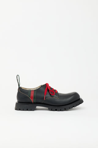 Gucci Leather Web Arley Derby