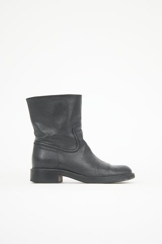 Gucci Leather Zip Ankle Boot