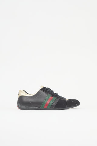 Gucci Leather & Suede Web Sneaker