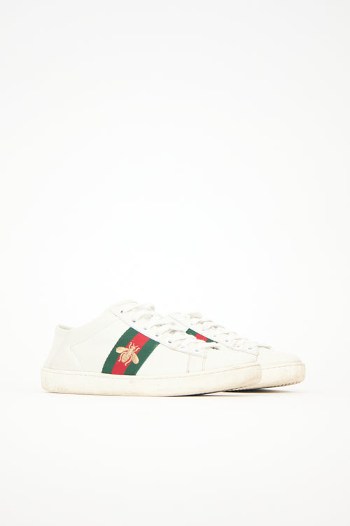 Gucci Leather Ace Collapsible Sneaker