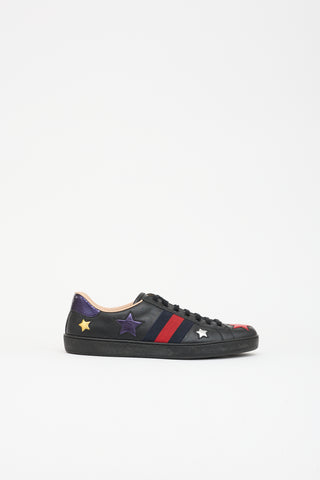 Gucci Leather Ace Web Sneaker