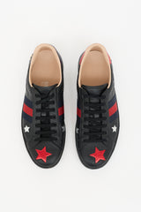 Gucci Leather Ace Web Sneaker
