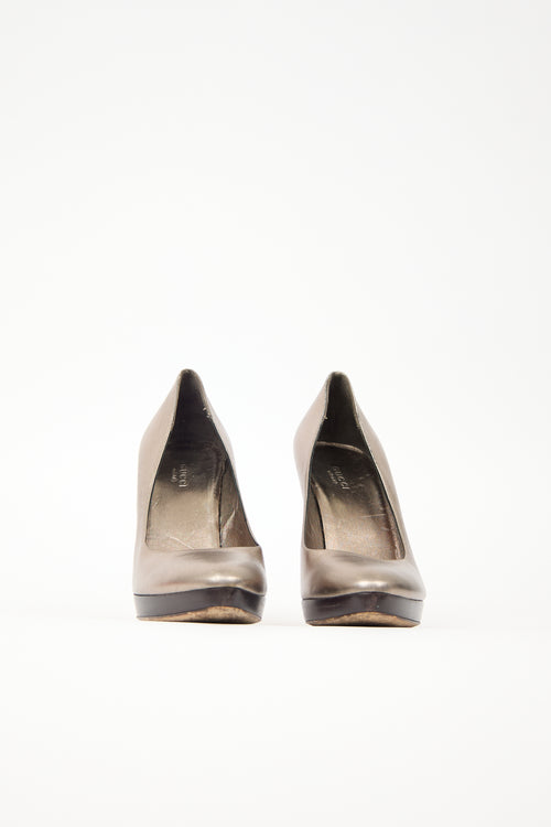 Gucci Leather Bamboo Pump