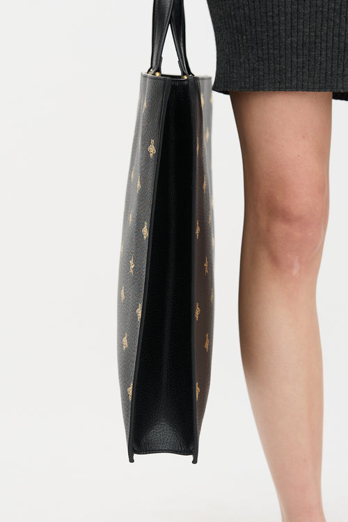 Gucci Leather Bee Star Tote Bag