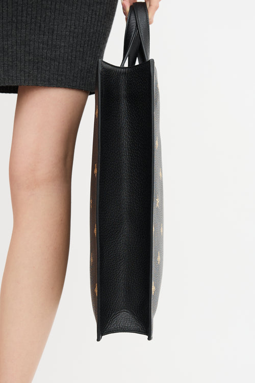 Gucci Leather Bee Star Tote Bag