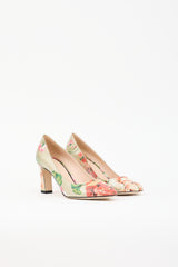 Gucci Leather Blooms Pump