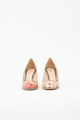Gucci Leather Blooms Pump