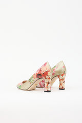 Gucci Leather Blooms Pump