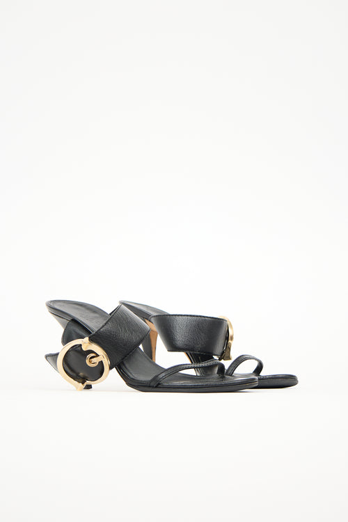 Gucci Leather Buckle Sandal