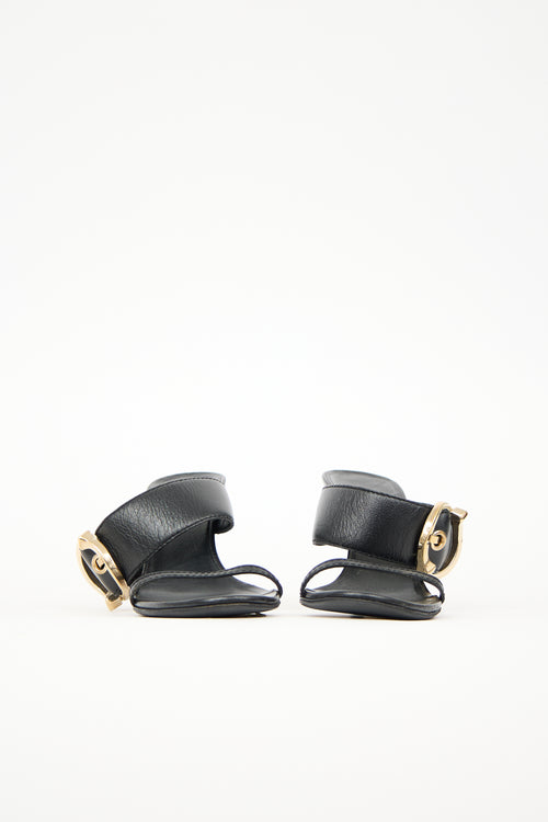 Gucci Leather Buckle Sandal