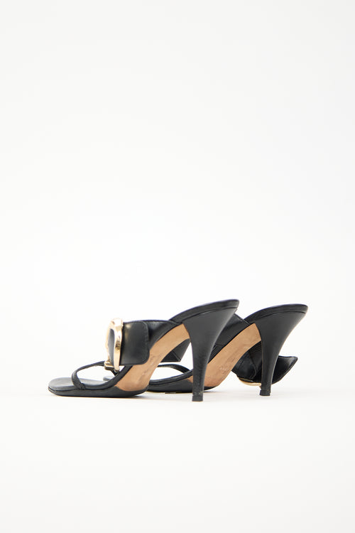 Gucci Leather Buckle Sandal