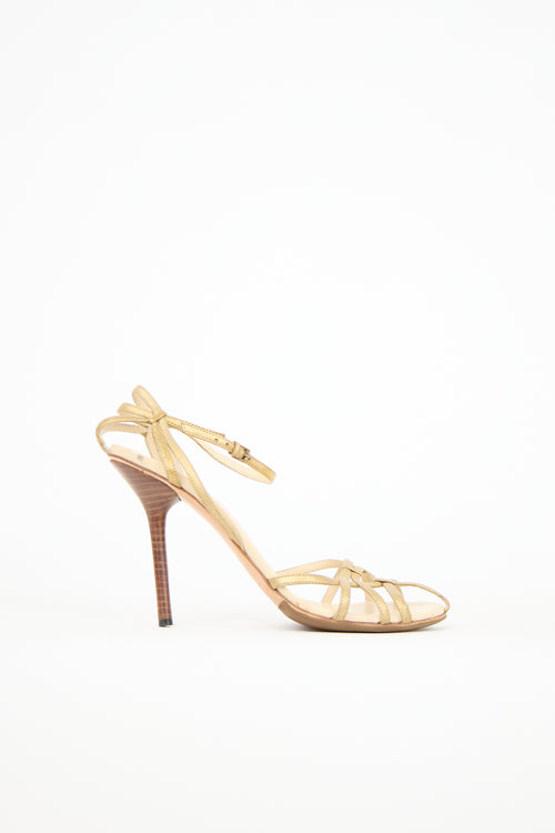Gucci Leather Cage Sandal