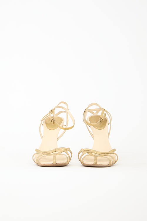 Gucci Leather Cage Sandal