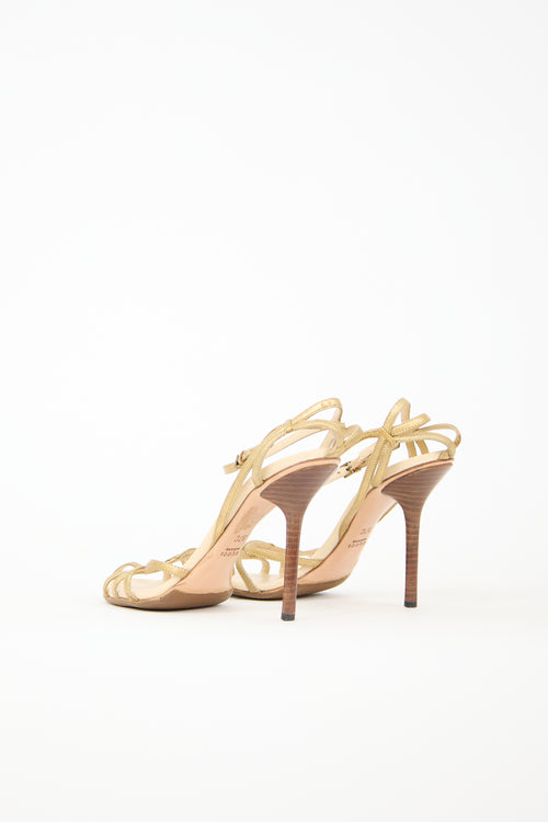 Gucci Leather Cage Sandal