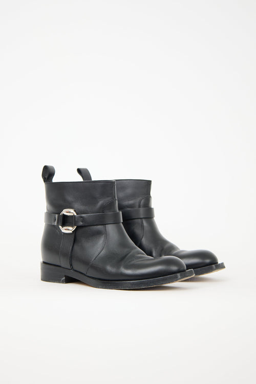 Gucci Leather Cirano Lux Ankle Boot