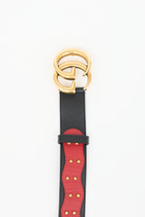 Gucci Leather Embellished GG Marmont Belt