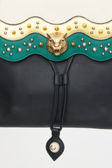 Gucci Leather Embellished Malin Backpack