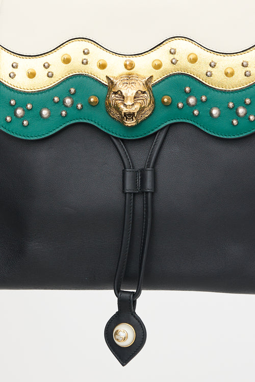 Gucci Leather Embellished Malin Backpack