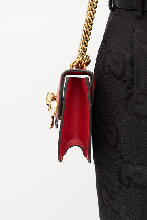 Gucci Leather Embellished Small Peony Bag
