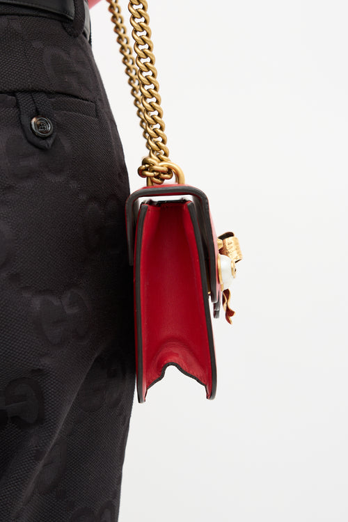 Gucci Leather Embellished Small Peony Bag