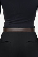 Gucci Leather Faceted Marmont GG Belt