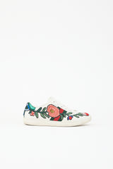 Gucci Leather Floral Ace Web Sneaker