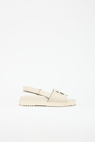 Gucci Leather GG Cutout Sandal