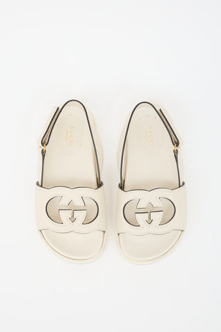 Gucci Leather GG Cutout Sandal