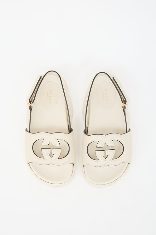 Gucci Leather GG Cutout Sandal