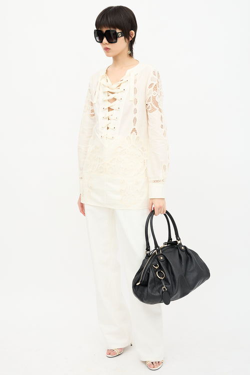 Gucci Leather GG Guccissima Small Sukey Bag