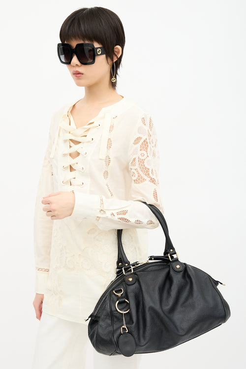 Gucci Leather GG Guccissima Small Sukey Bag