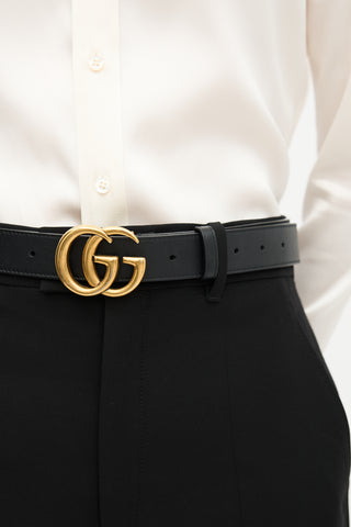 Gucci Leather GG Marmont Belt