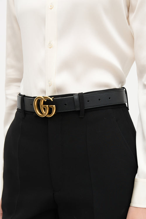 Gucci Leather GG Marmont Belt