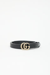 Gucci Leather GG Marmont Slim Belt