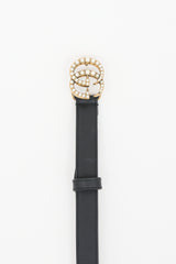 Gucci Leather GG Marmont Slim Belt