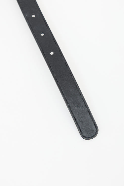 Gucci Leather GG Marmont Slim Belt