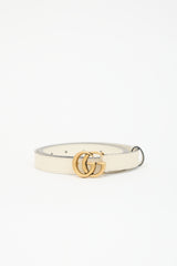 Gucci Leather GG Marmont Slim Belt