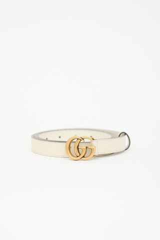 Gucci Leather GG Marmont Slim Belt