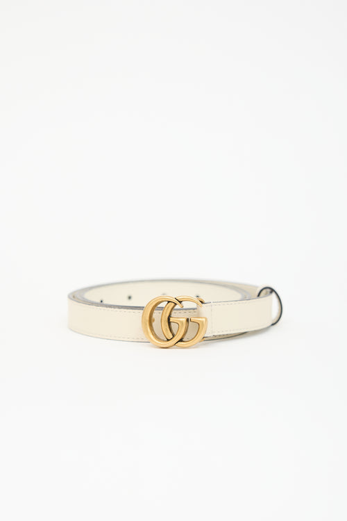 Gucci Leather GG Marmont Slim Belt