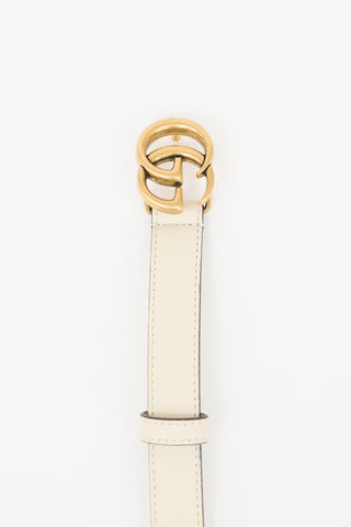 Gucci Leather GG Marmont Slim Belt