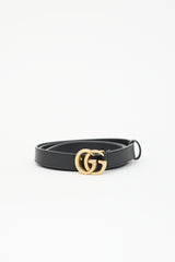 Gucci Leather GG Marmont Slim Belt