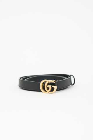 Gucci Leather GG Marmont Slim Belt
