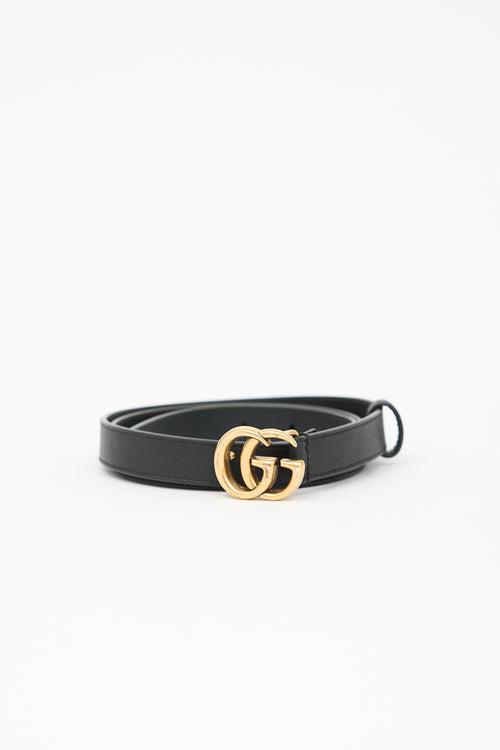 Gucci Leather GG Marmont Slim Belt