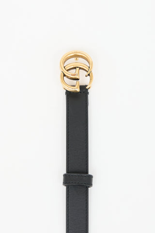 Gucci Leather GG Marmont Slim Belt