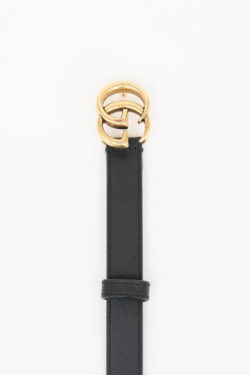 Gucci Leather GG Marmont Slim Belt