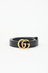 Gucci Leather GG Marmont Slim Belt